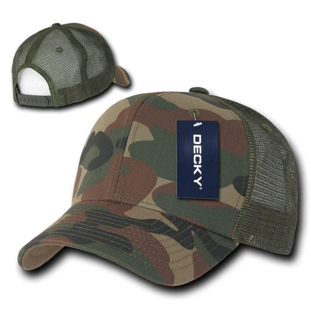 1 Dozen Army Camouflage Curve Bill Trucker Hats Caps Wholesale Lot Bulk