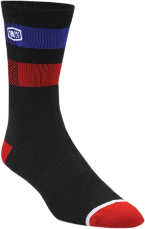 100% Flow Performance Socks - Black - Large/XL 20049-00001