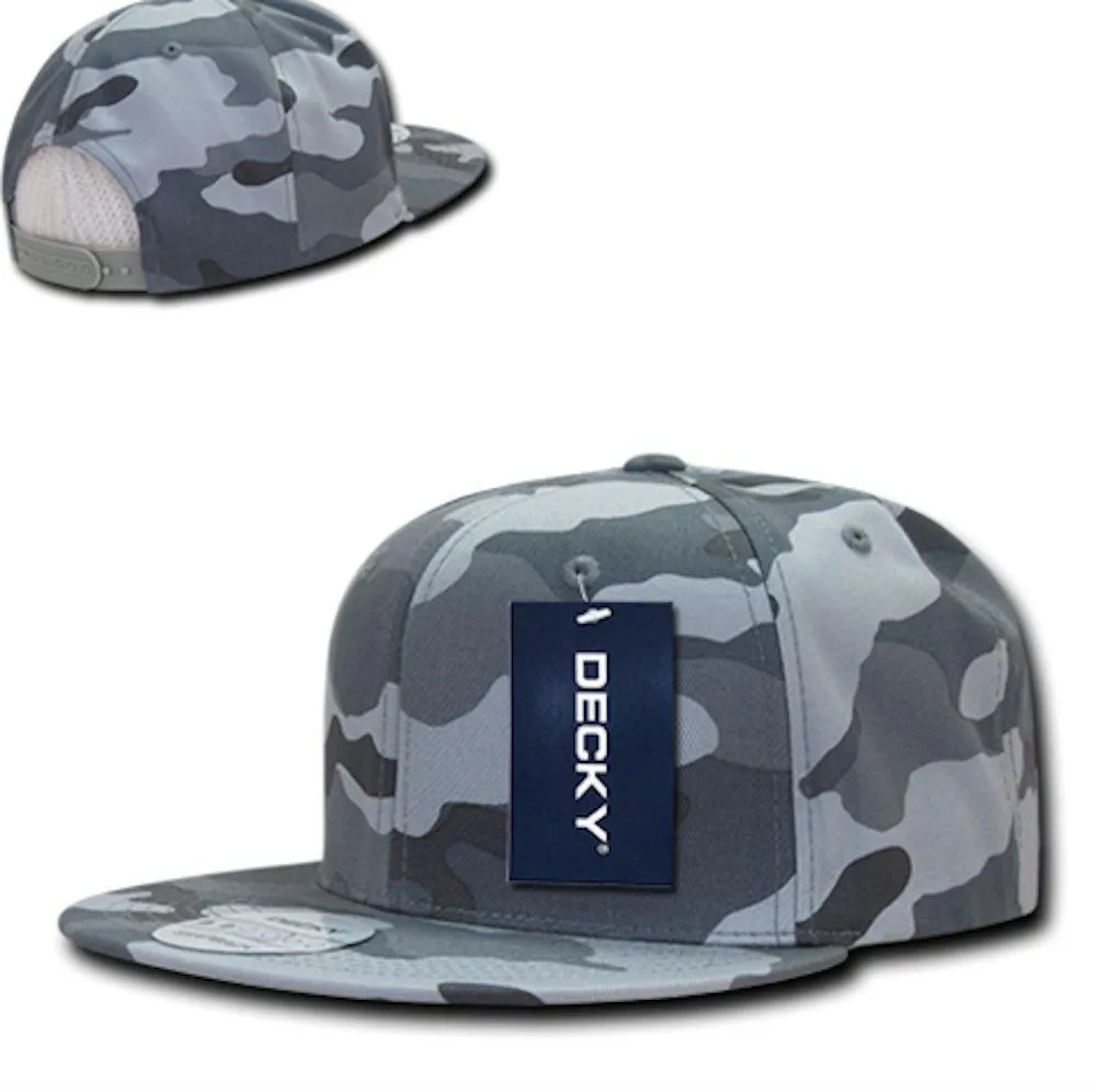 15 Lot Decky Camouflage Flat Bill Baseball Hats Caps Snapback Wholesale Lots!