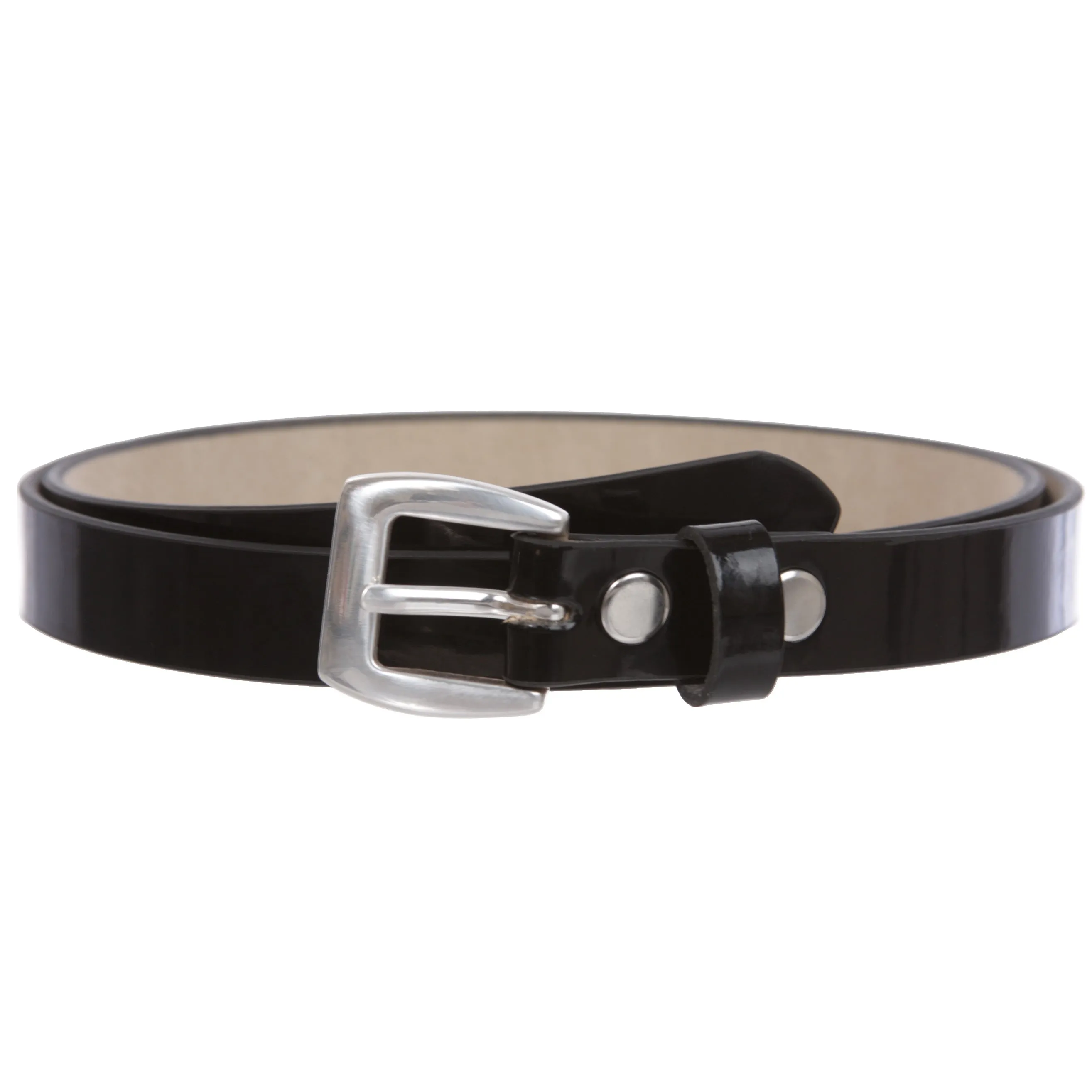 3/4" (19 mm) Women's Skinny Patent Non Leather Dress Belt