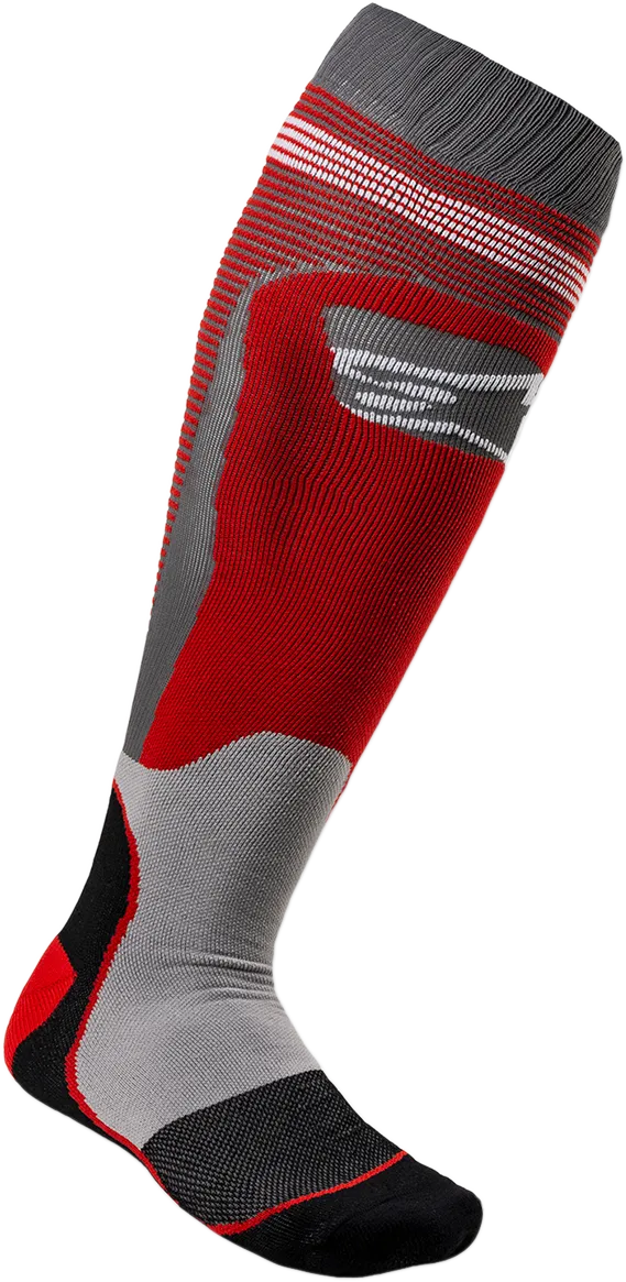 ALPINESTARS MX Plus 1 Socks - Red/Gray - Small/Medium 4701820-318-SM