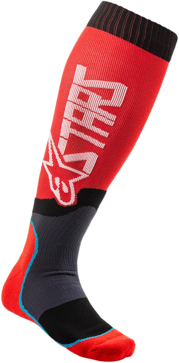 ALPINESTARS MX Plus 2 Socks - Red/White - Large/2XL 4701920-32-L2X