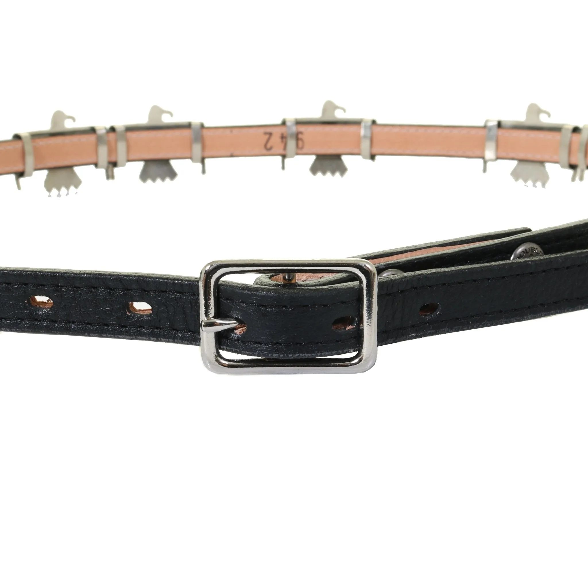 B942 - Black Thunderbird Concho Belt