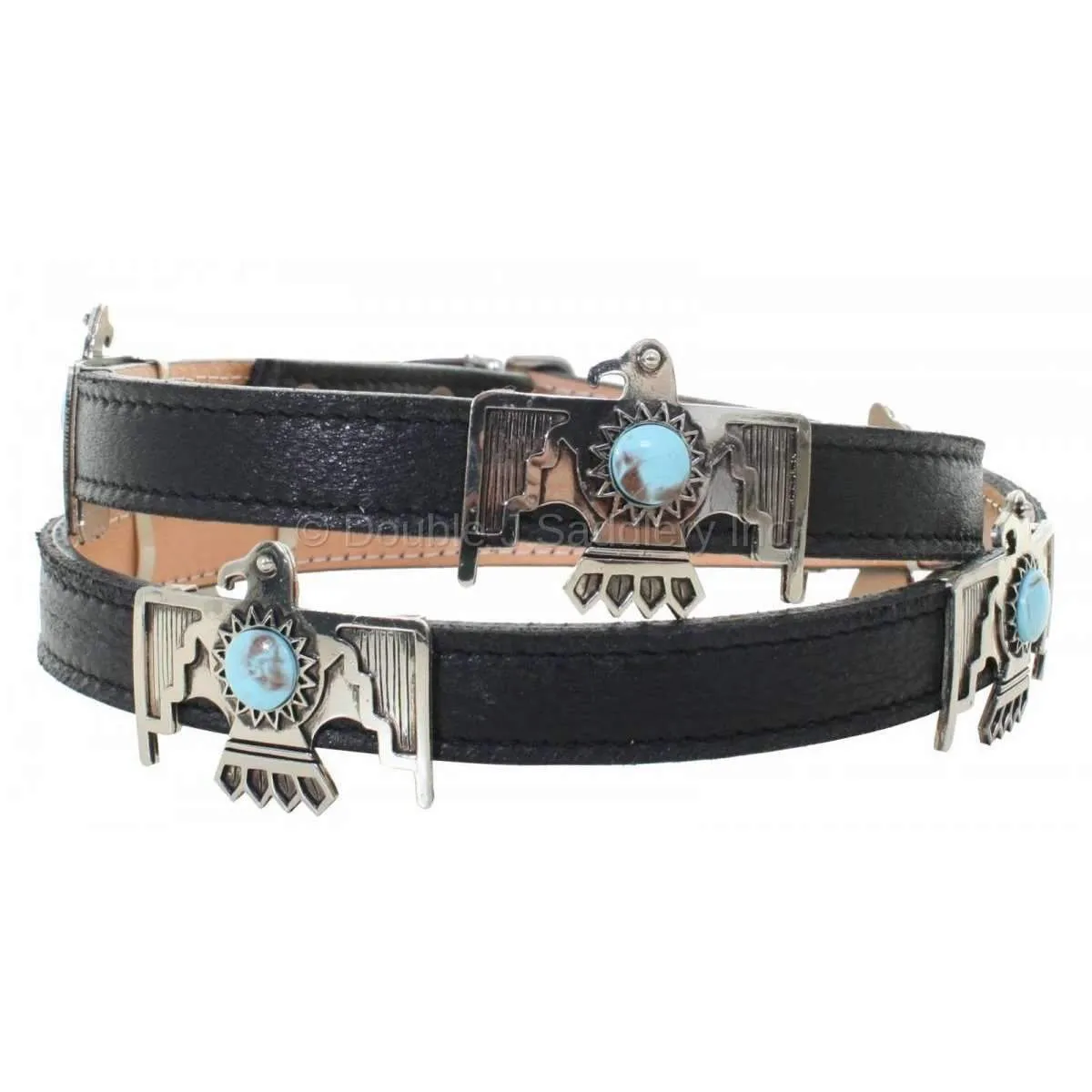 B942 - Black Thunderbird Concho Belt