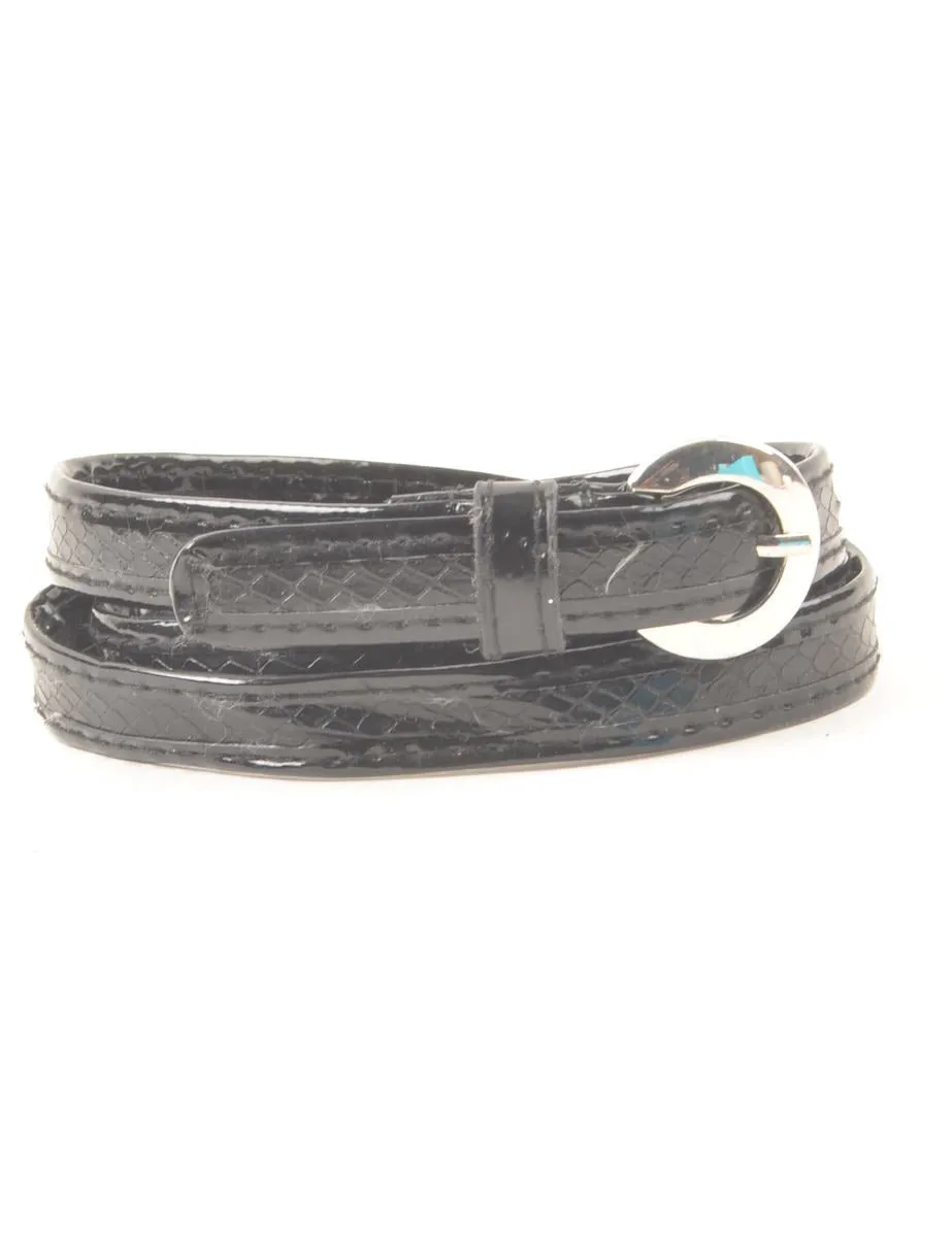 Black Skinny Belt - M