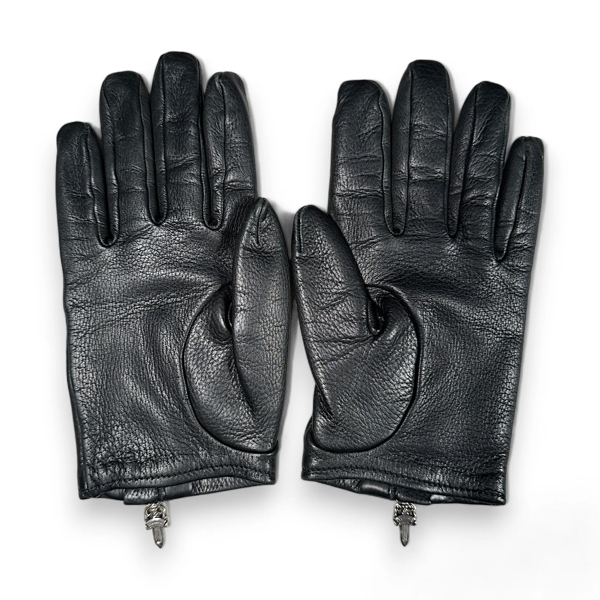 Cashmere Lined Leather Dagger Zip Gloves