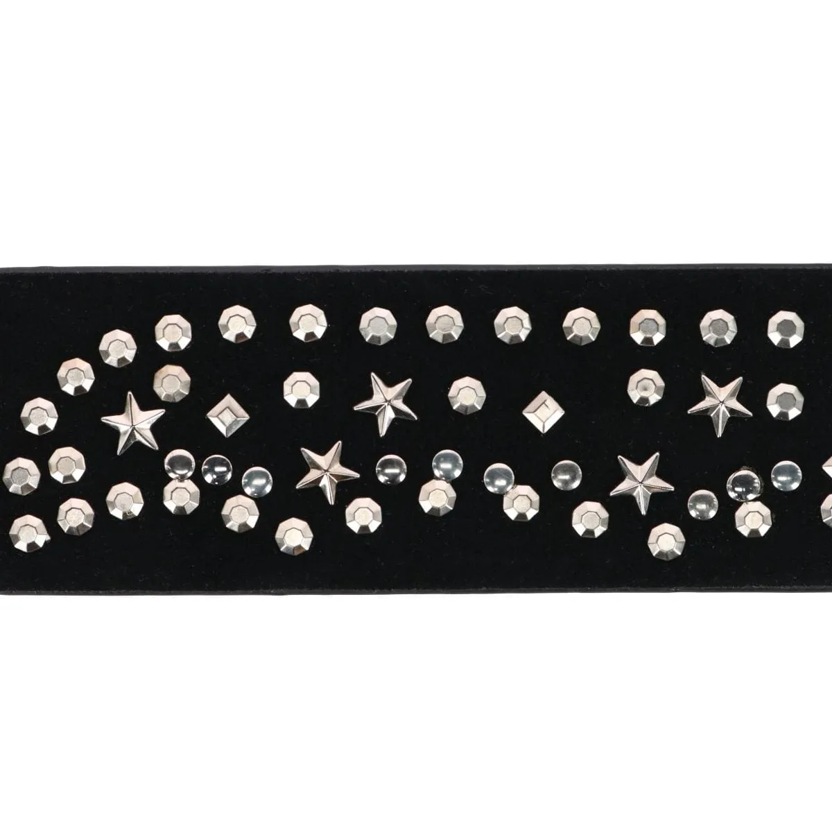 CTM® Women's Star Sequin Faux Suede Belt