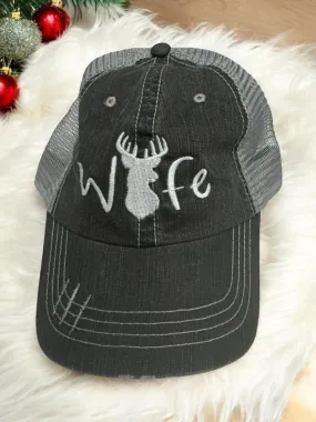 Deer Wife Embroidered Trendy Hat