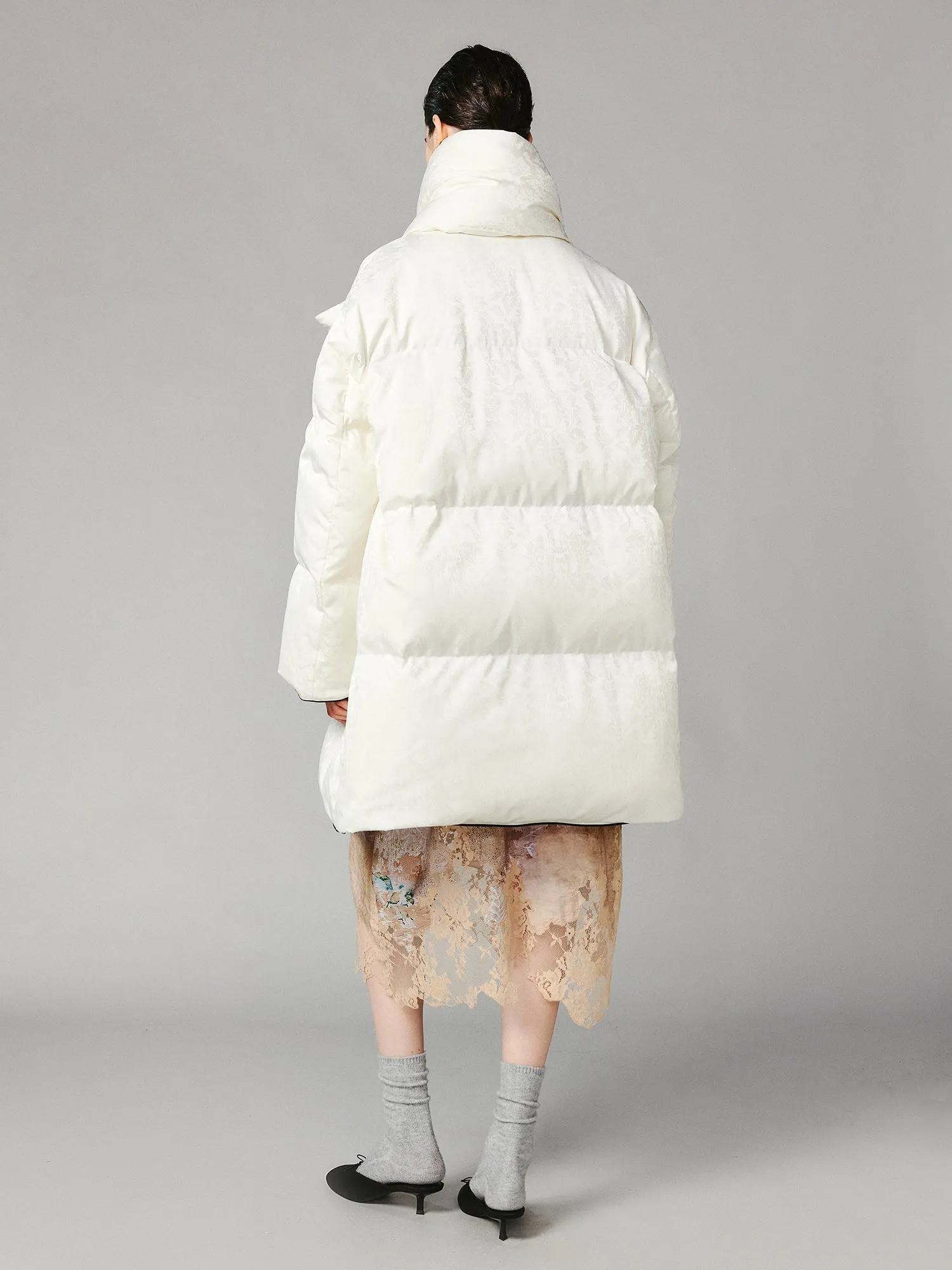 Duvet-inspired puffer coat