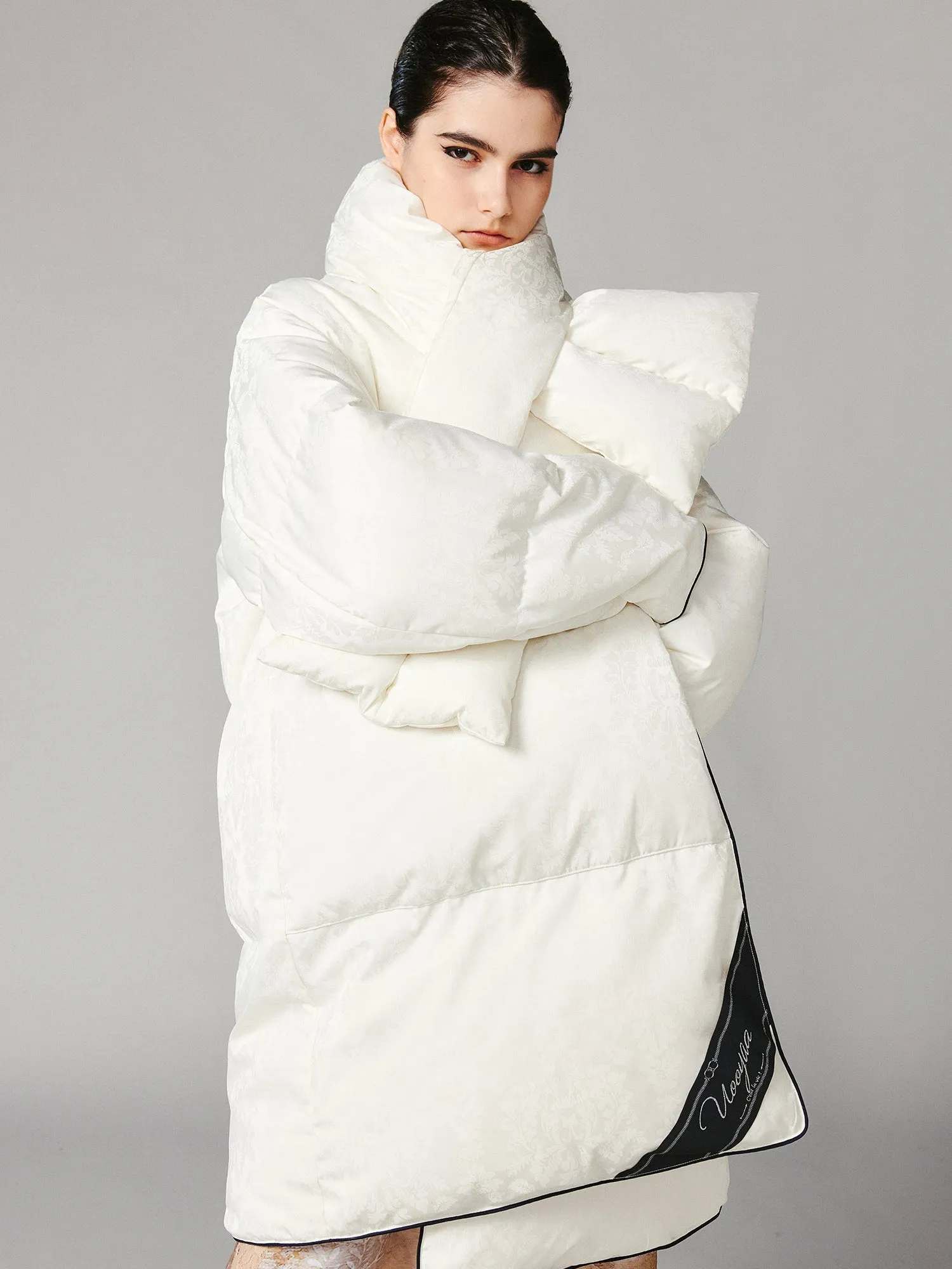 Duvet-inspired puffer coat