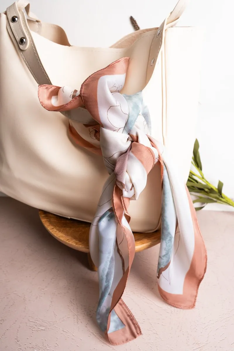 Florence Dream Pink Square Satin Scarf