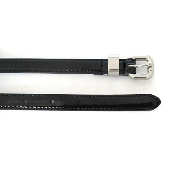 Gift Box 2 Belts | Women's Black & Red Skinny Leather Belt Gift Set