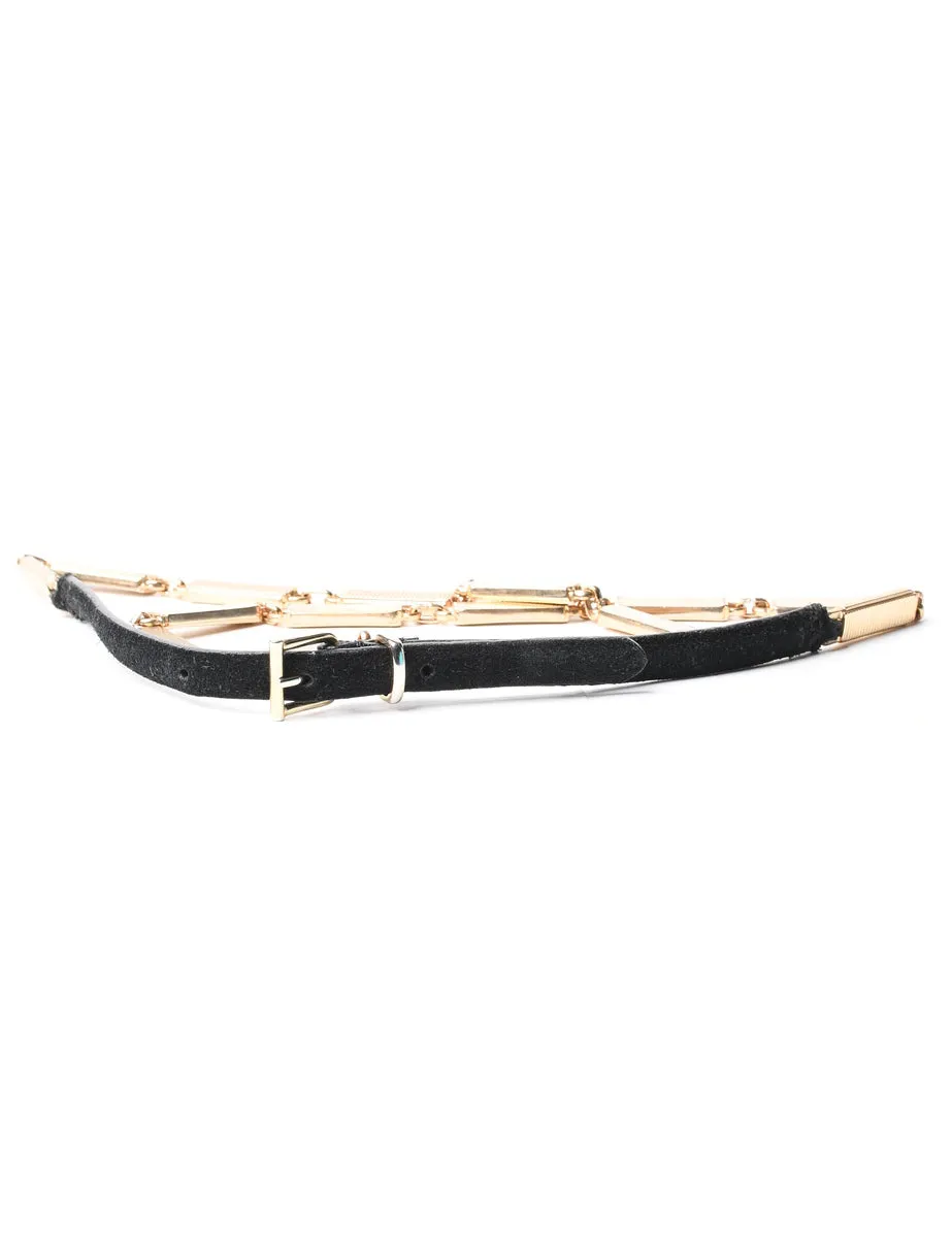 Gold Skinny Belt - S