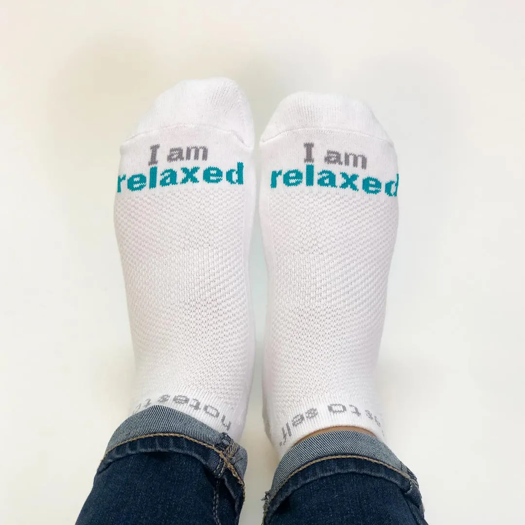 I am relaxed® white low-cut socks