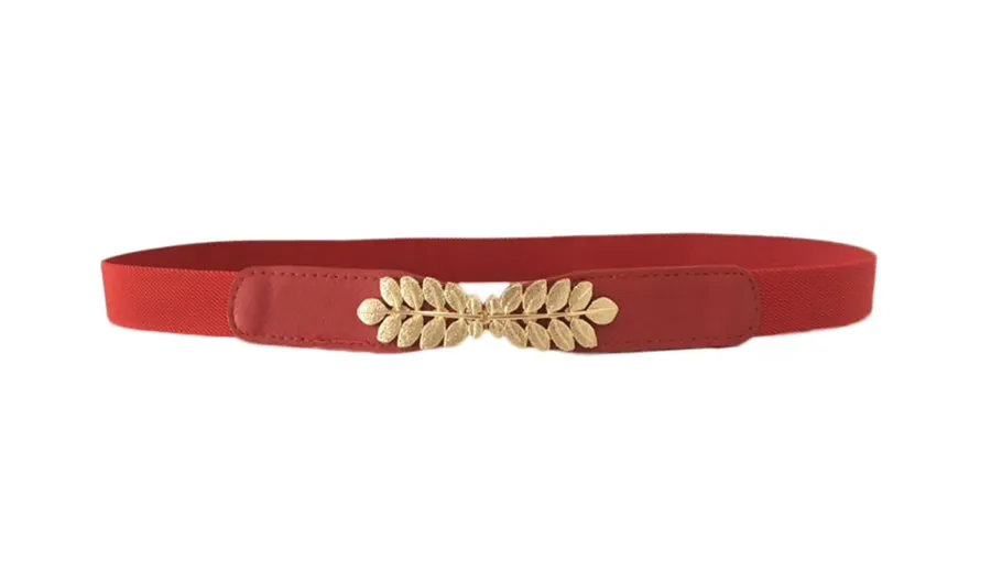 Leaf Skinny Stretchy Belt