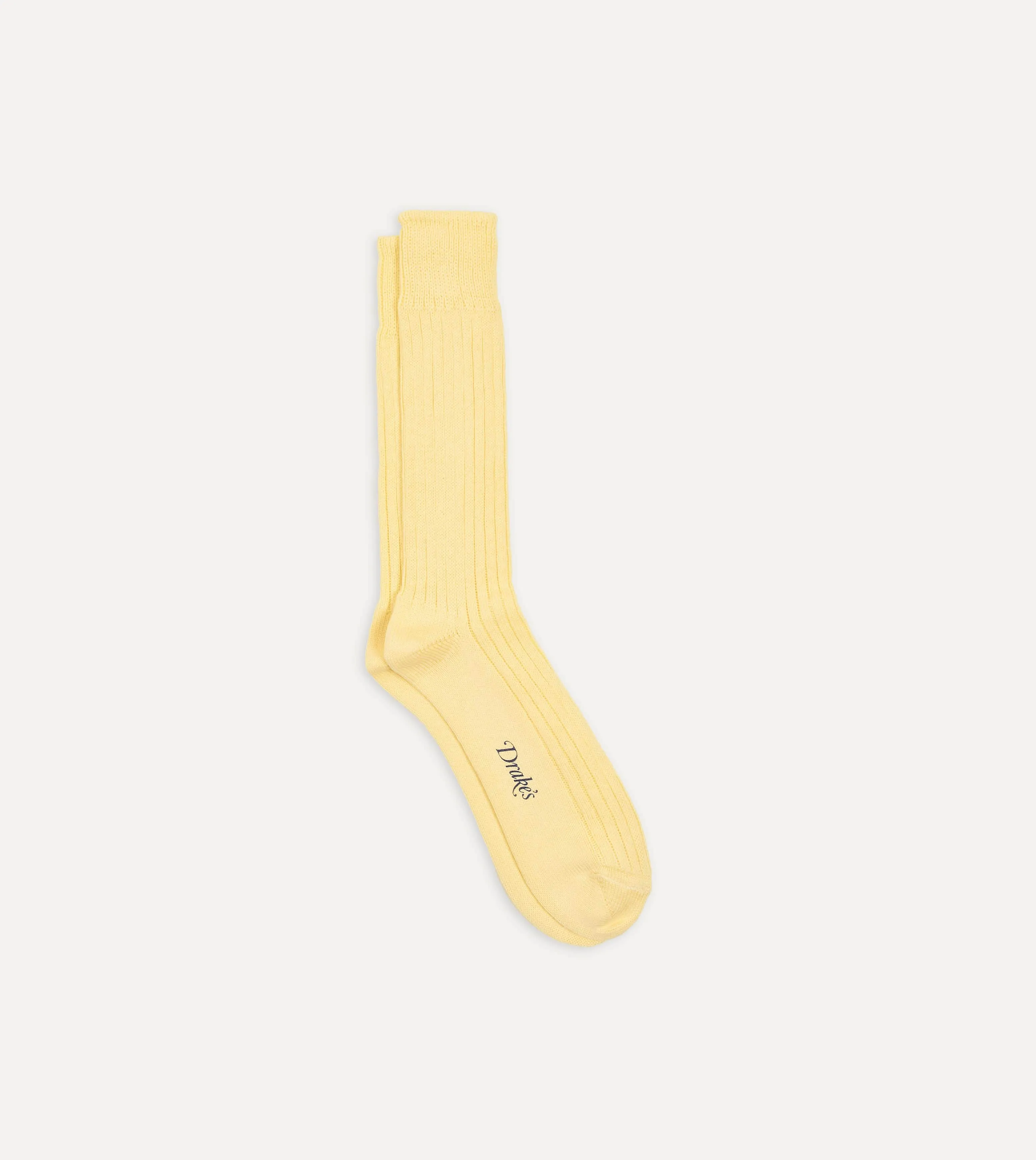 Light Yellow Cotton Sports Socks