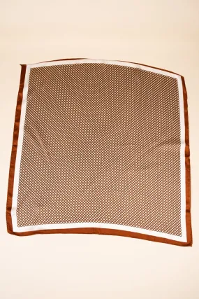 Look My Way Brown Polyester Scarf