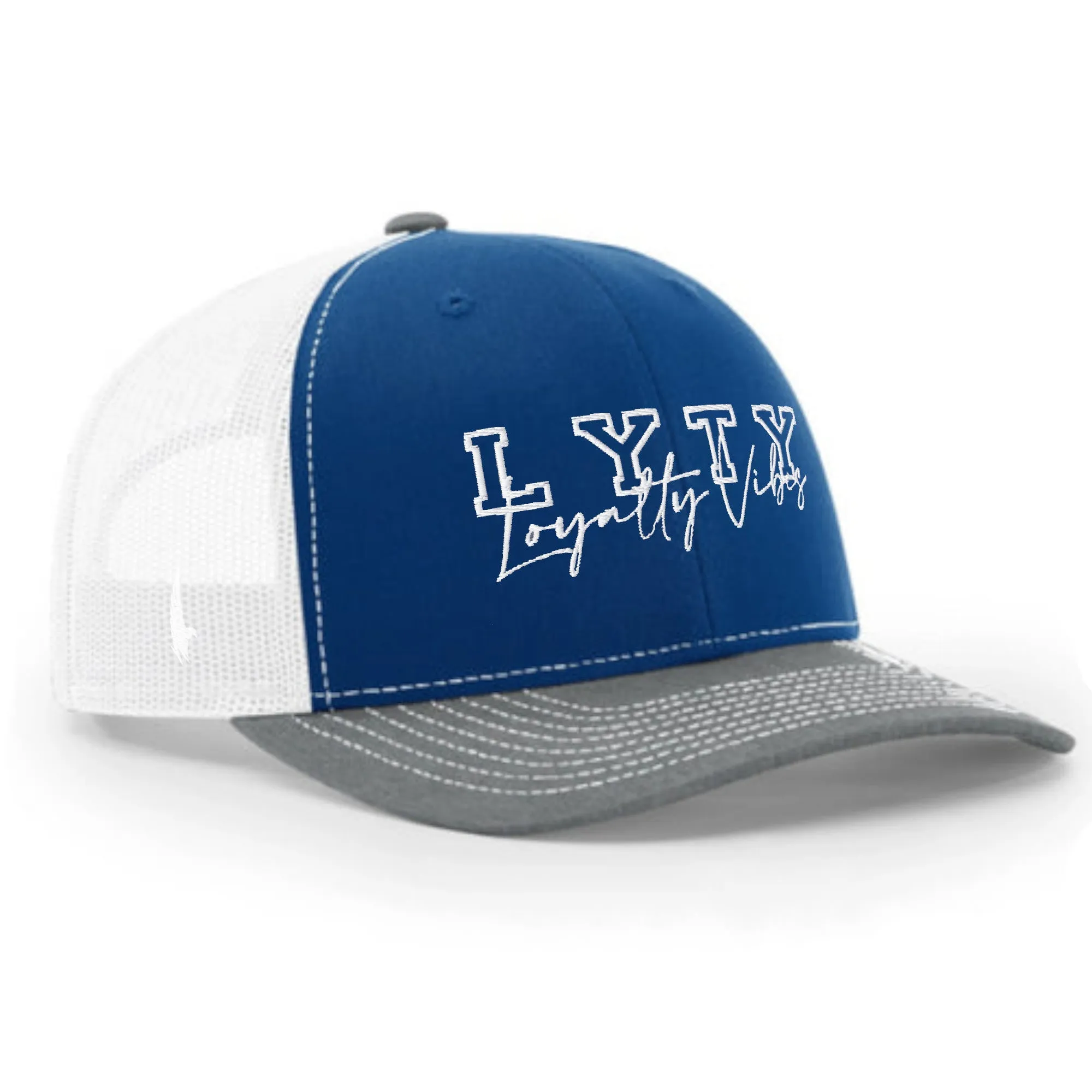 LOYALTY VIBES Varsity Logo Trucker Hat