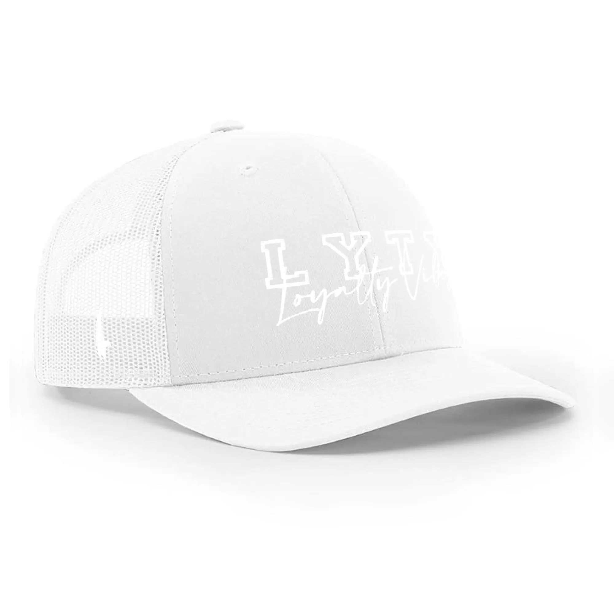 LOYALTY VIBES Varsity Logo Trucker Hat