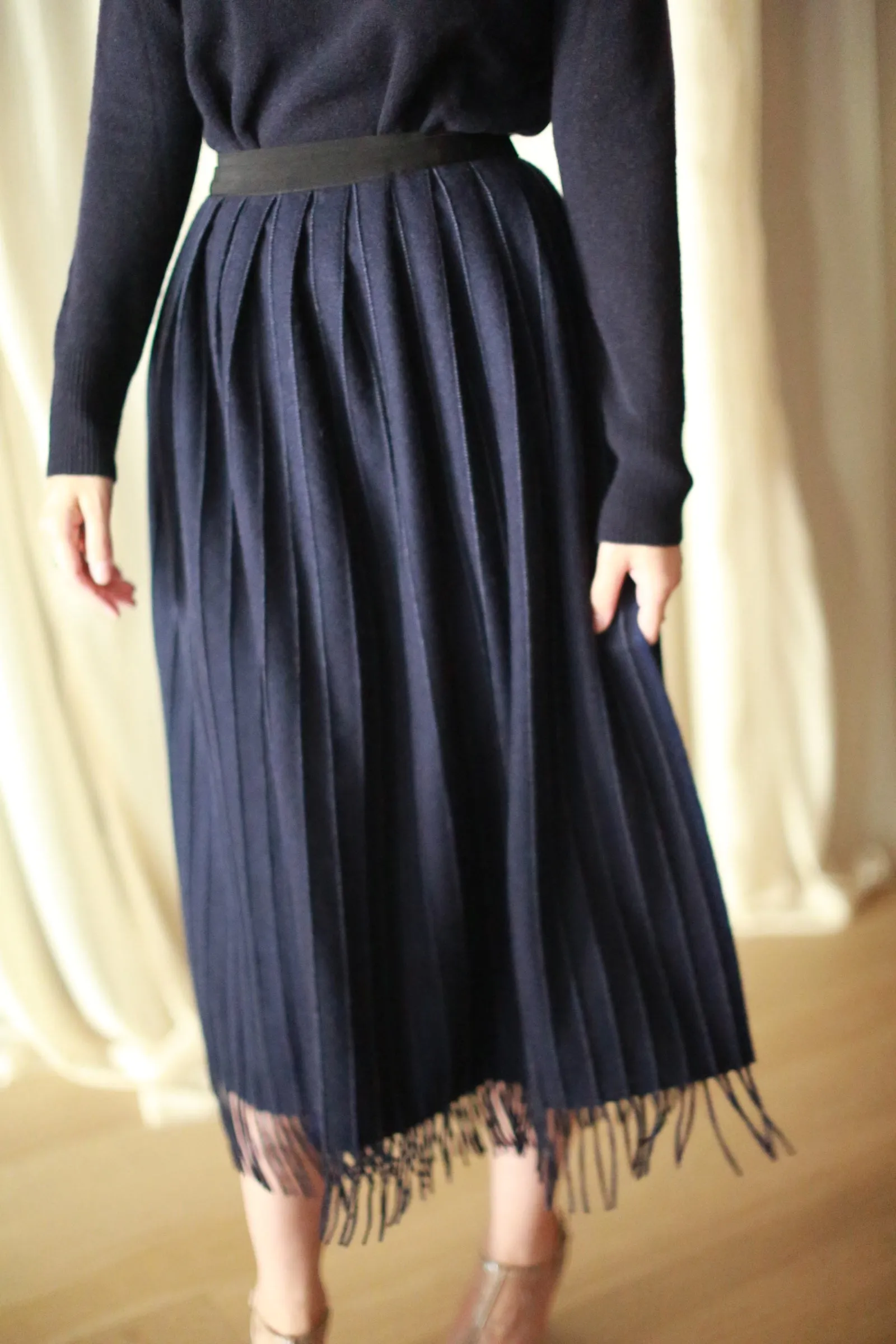 Men's Scarf Wrap Skirt | Navy