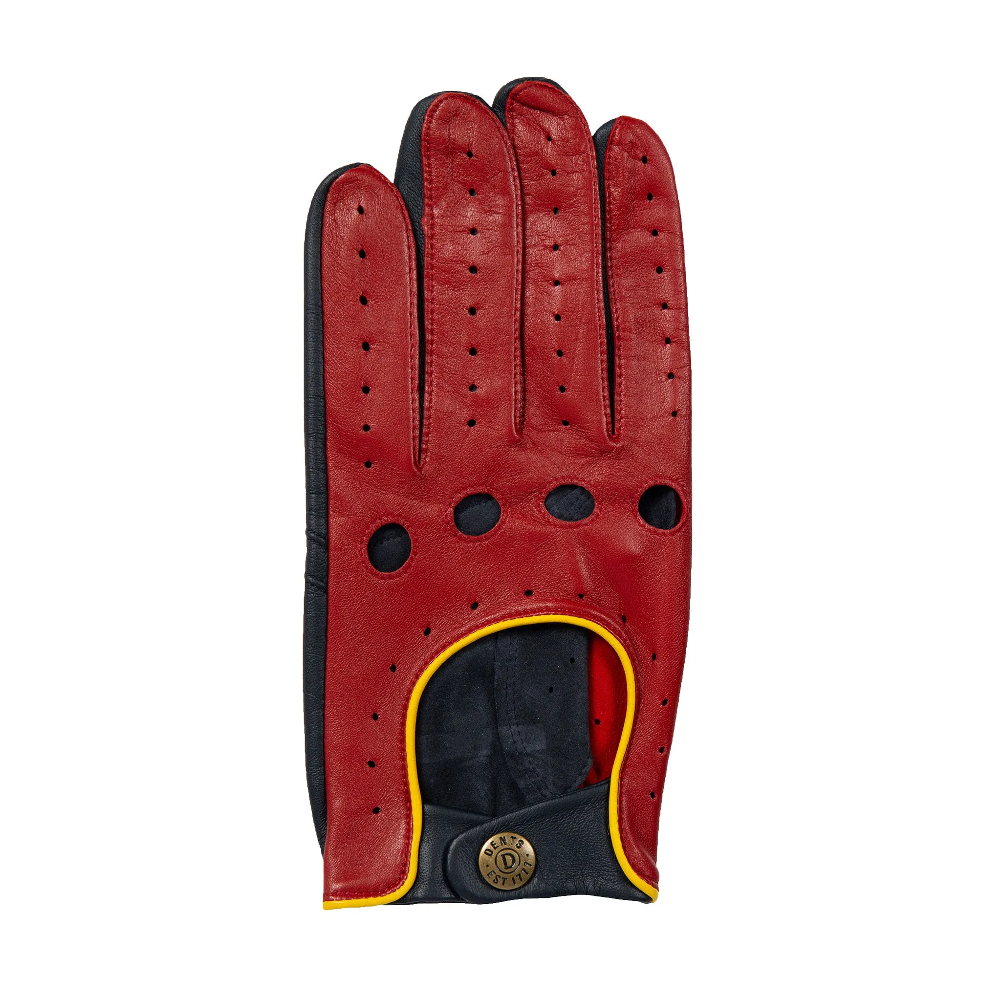 Men’s Touchscreen Three-Colour Leather Driving Gloves