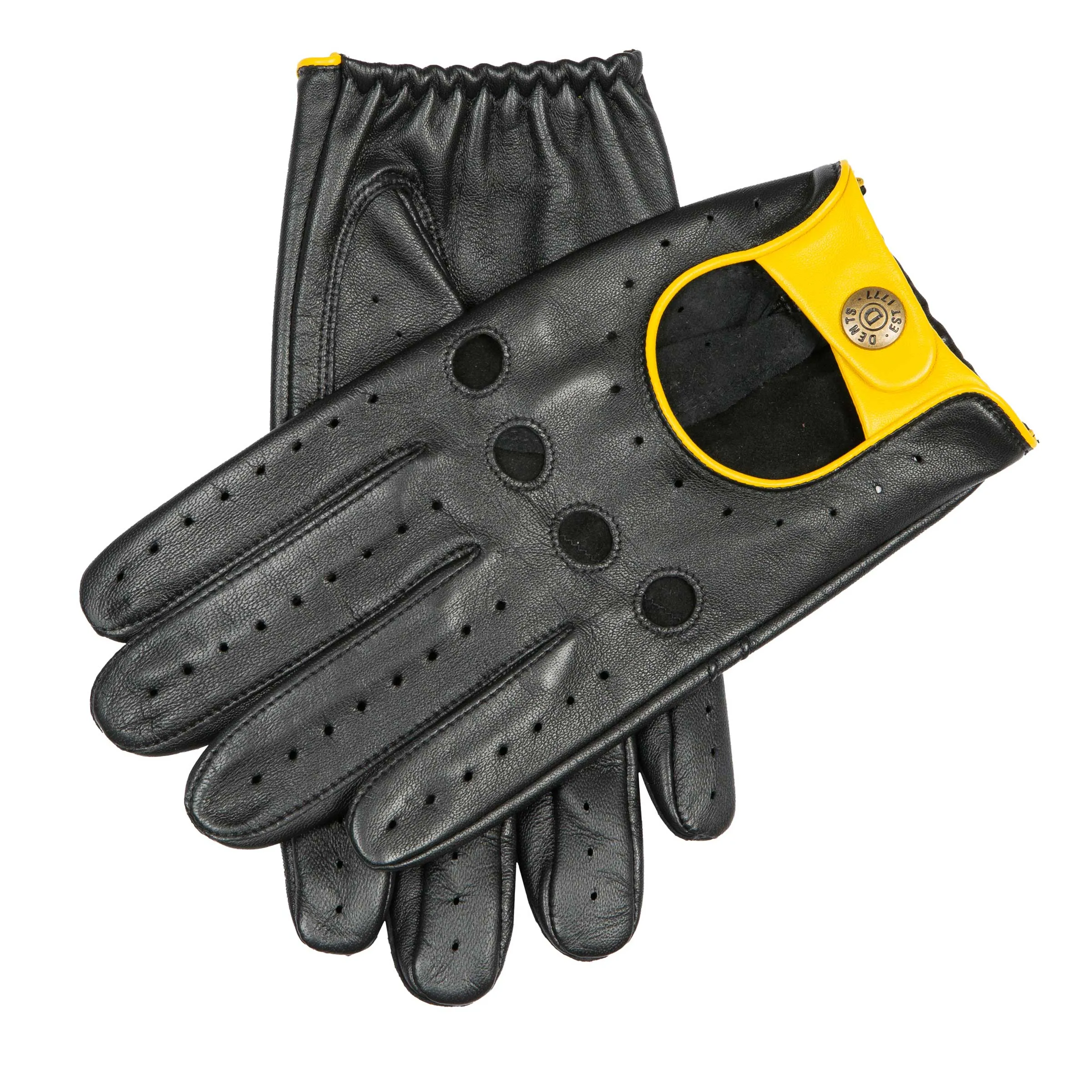 Men’s Touchscreen Three-Colour Leather Driving Gloves