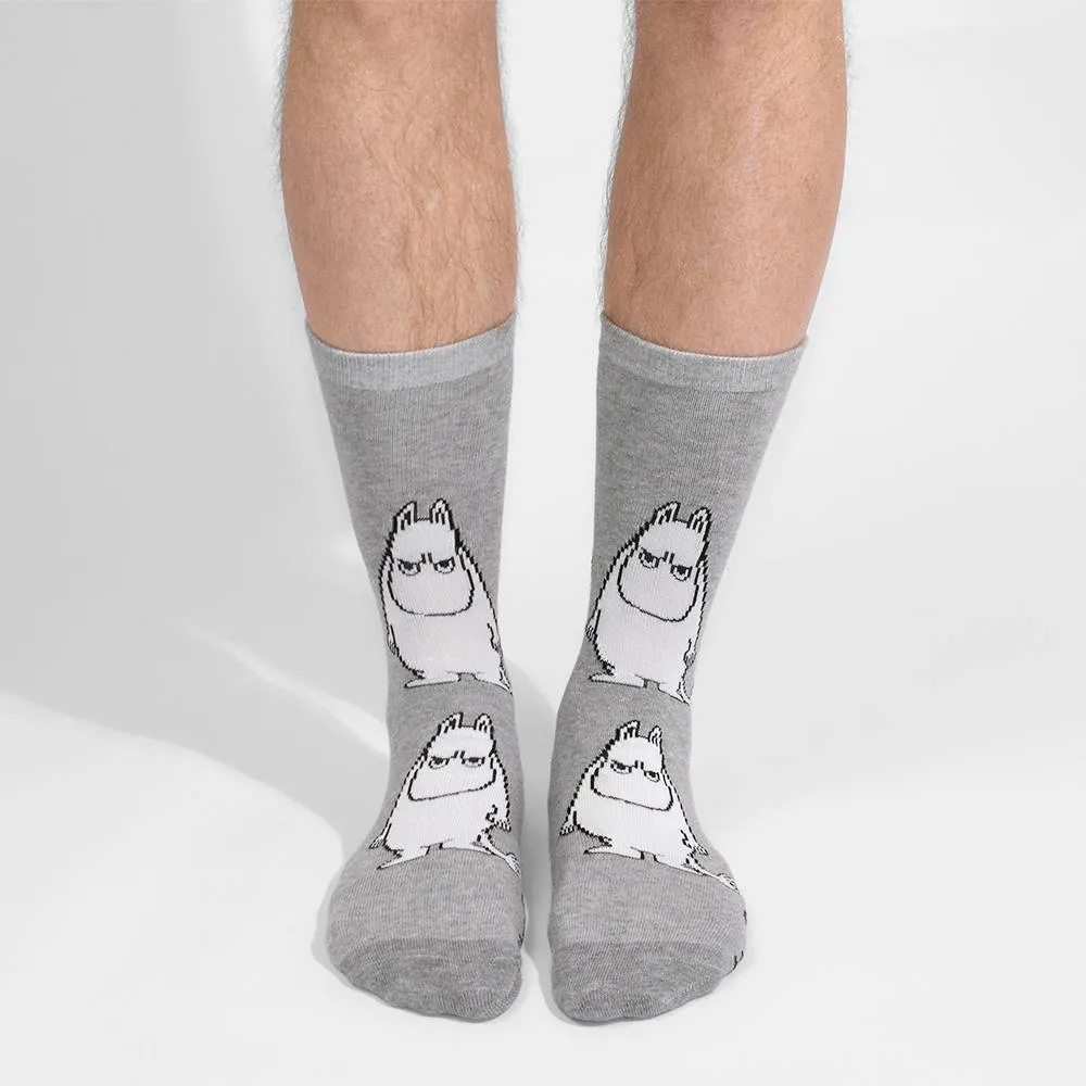 Moomin Socks Angry Moomintroll Light Grey