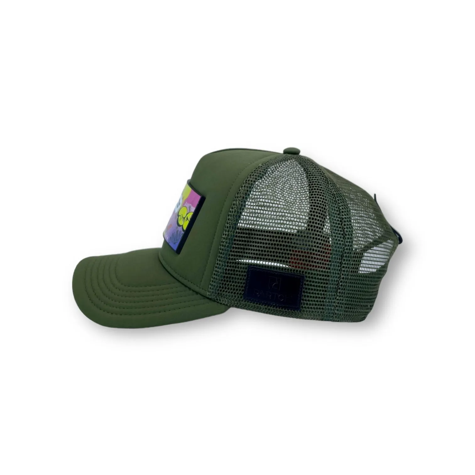 PARTCH Sense Trucker Hat Khaki Green Removable Clip