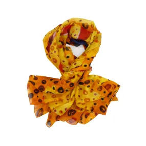 PLAYFUL Silk Square Scarf Neckerchief African Daisy