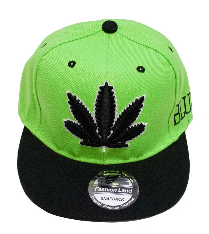 "Marijuana" Snap Back Flat Bill Trendy Caps