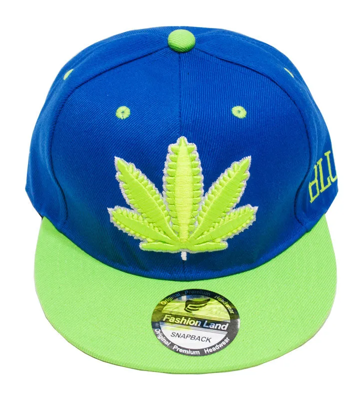 "Marijuana" Snap Back Flat Bill Trendy Caps