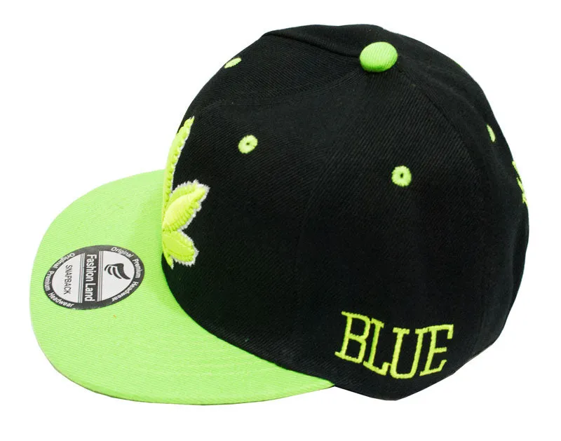 "Marijuana" Snap Back Flat Bill Trendy Caps