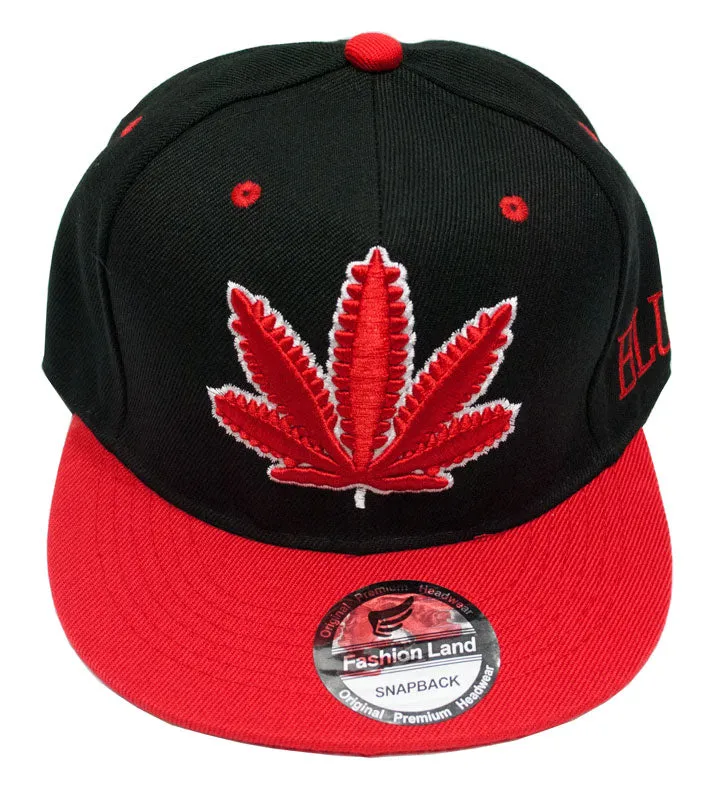 "Marijuana" Snap Back Flat Bill Trendy Caps