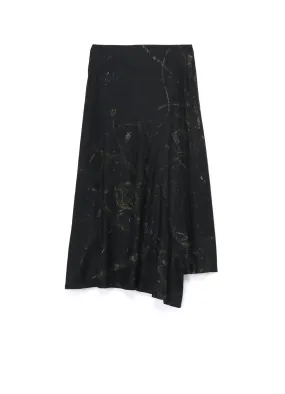 RAYON ASYMMETRIC SKIRT