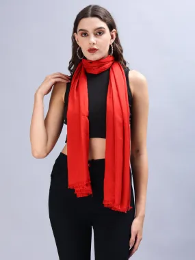 Red Viscose Summer Stole Scarves