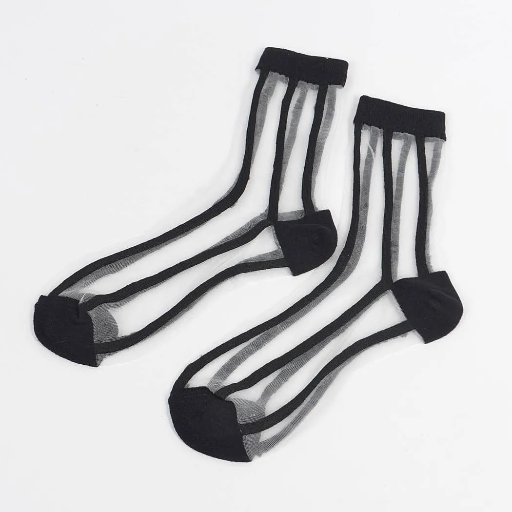 Sheer Striped Socks