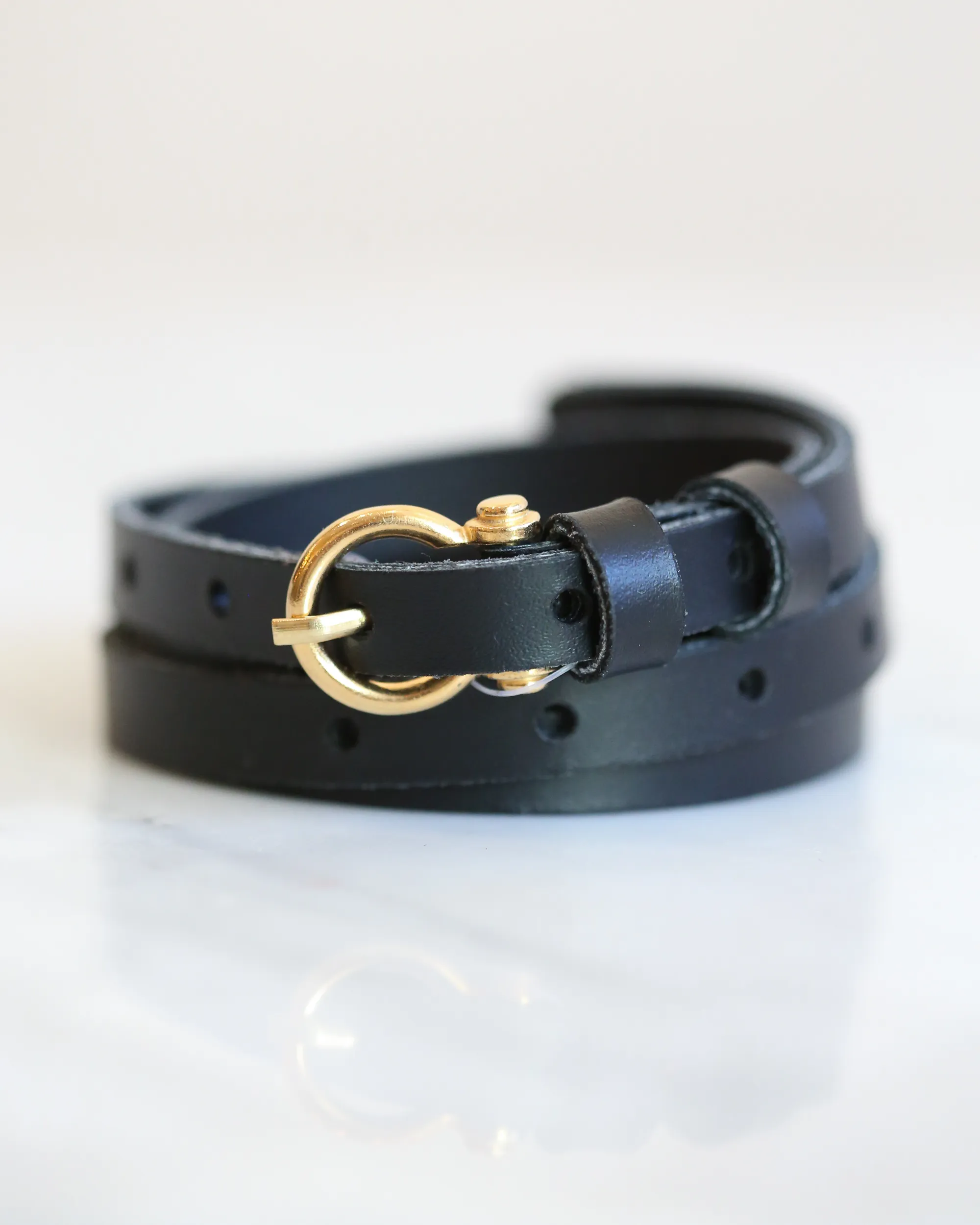 Skinny Leather Belt