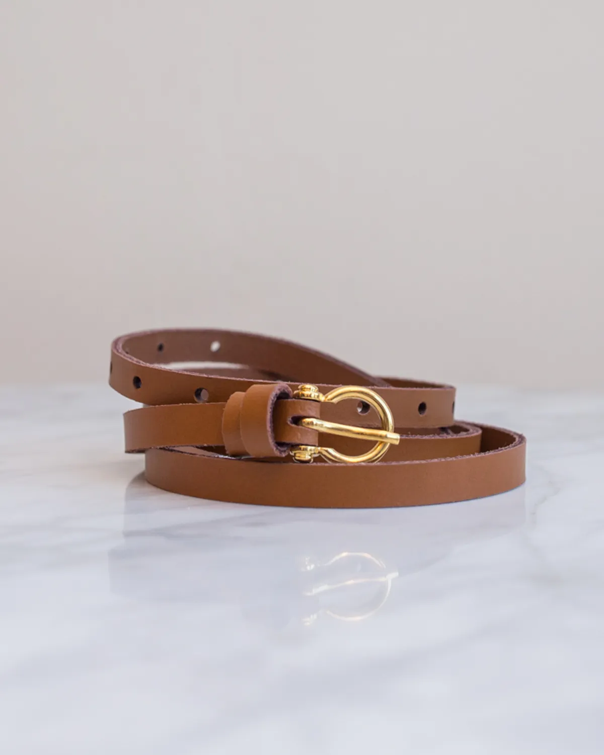 Skinny Leather Belt