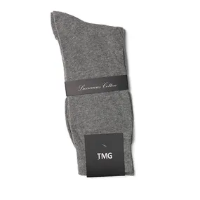 Solid Light Grey Dress Socks