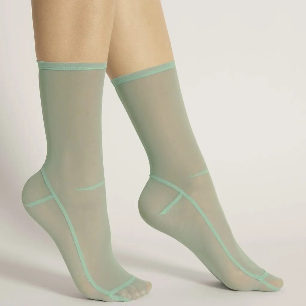 Solid Mesh Socks - Teal