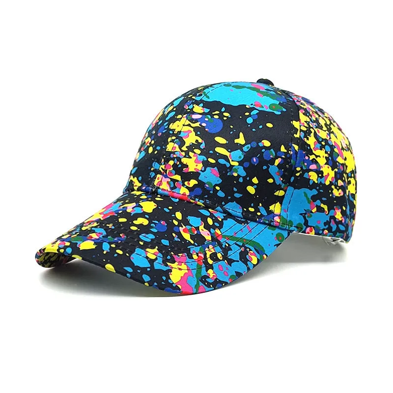 Spring And Summer Printing Sun-proof Trendy Hip Hop Painted Peaked Cap