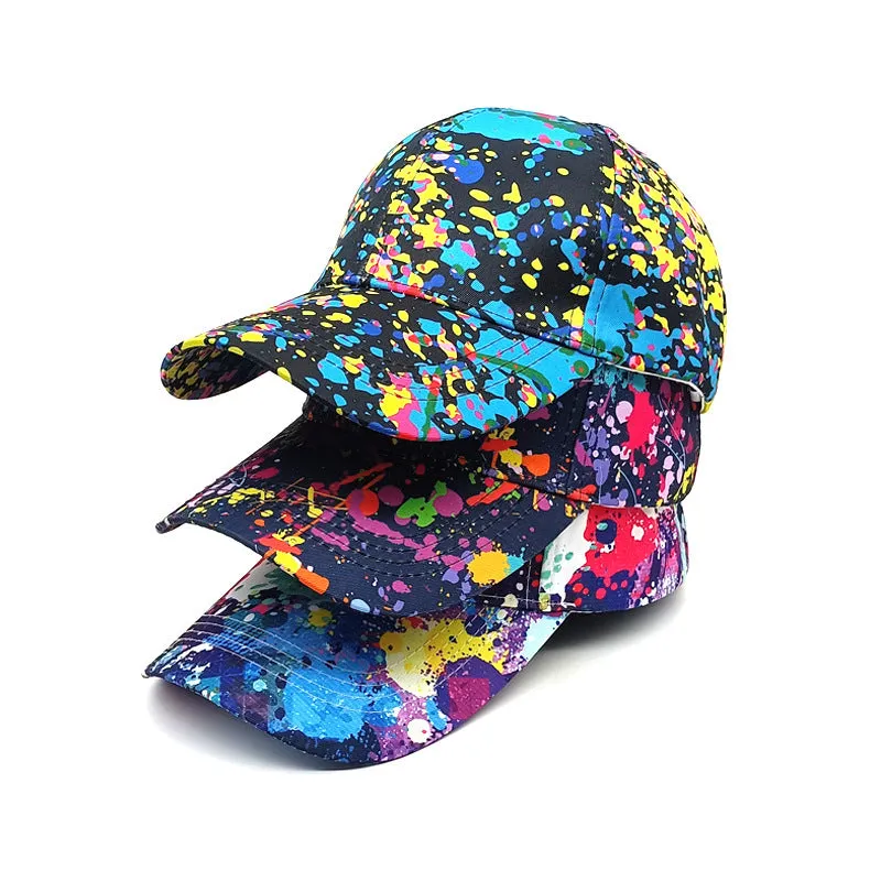 Spring And Summer Printing Sun-proof Trendy Hip Hop Painted Peaked Cap