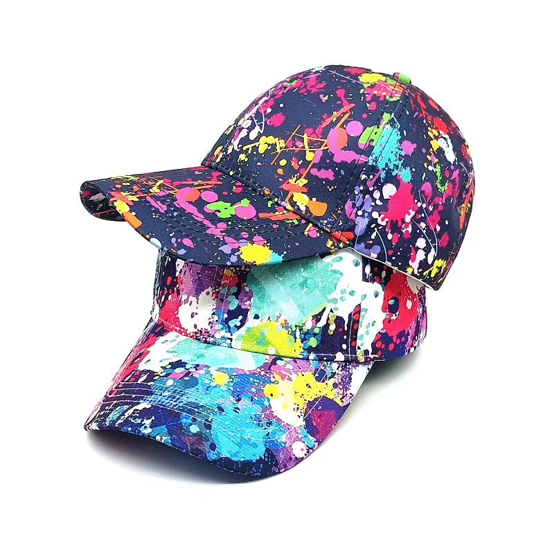 Spring And Summer Printing Sun-proof Trendy Hip Hop Painted Peaked Cap