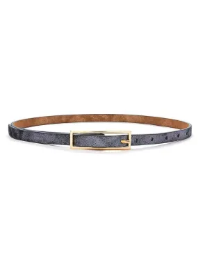 Square Buckle Skinny Belt