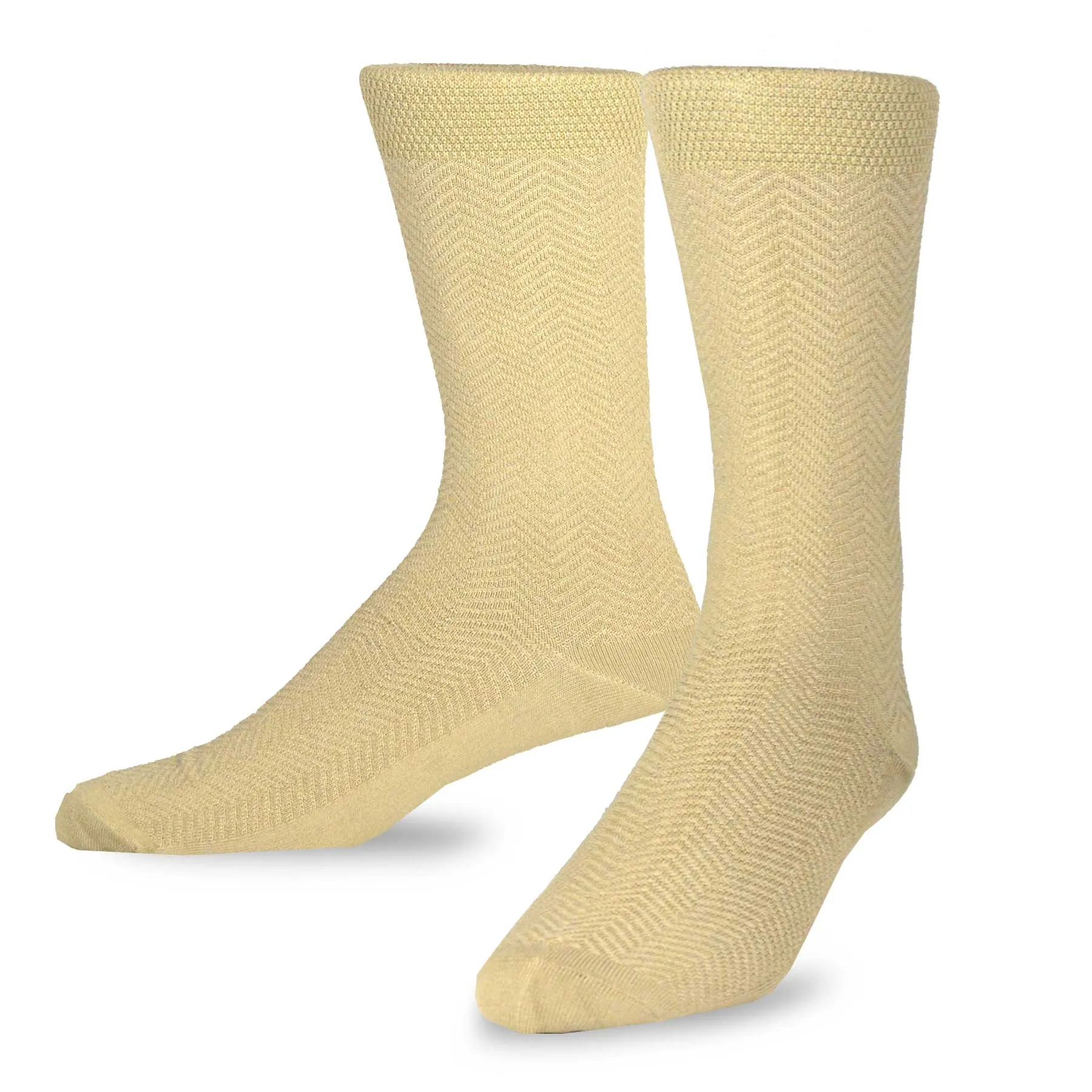 TeeHee Socks Men's Casual Bamboo Crew Mesh Pique Assorted 6-Pack (50020)