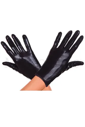 Wet Look Wrist Gloves