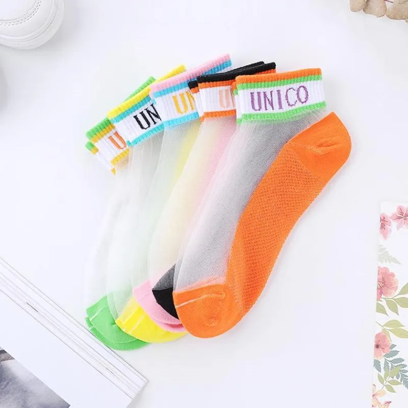 Women Transparent Mesh Socks