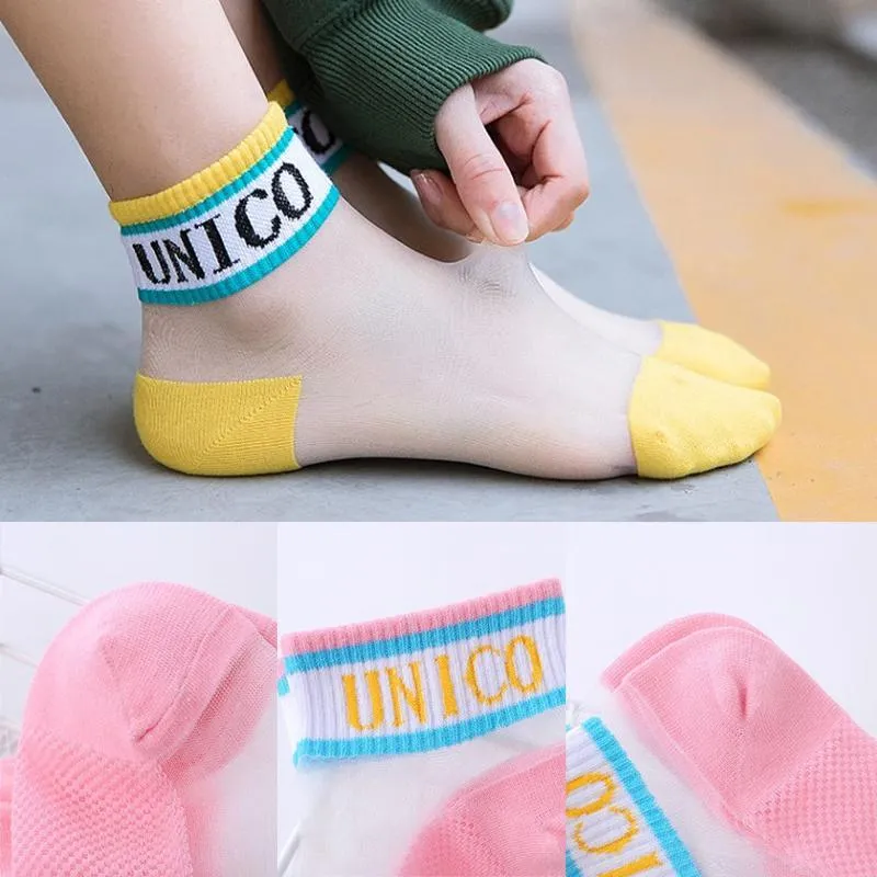 Women Transparent Mesh Socks