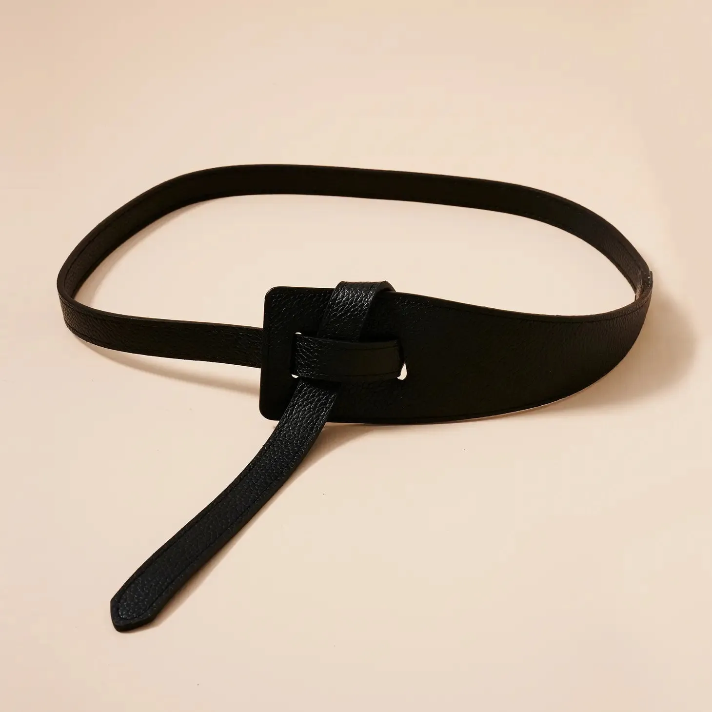 Zoey Faux Leather Slit Belt